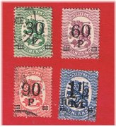 Finnish Coat of Arms Surcharges Stamp Set