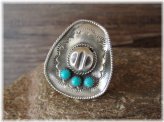 Turquoise Cowgirl Hat Ring by Platero