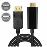 Audio-Visual Bridge Cable: DisplayPort to HDMI 1080P 60Hz Adapter