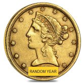 Heritage Gold Coin - Liberty $5 Half Eagle (Ex Jewelry, Random Year)