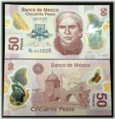 Mexican 50 Pesos 2017 Polymer Banknote - UNC