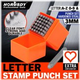 Steel Letter and Number Stamp Punch Set