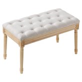 Cozy Haven Beige Upholstered Bench