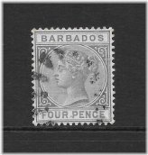 Barbados Victorian Slate Stamp