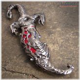 Dragon's Claw Fantasy Dagger - Handcrafted Fixed Blade Knife with Inlay Design and Sheath