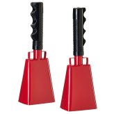 Red Metal Cowbell Duo