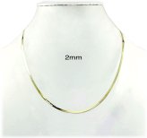 Golden Herringbone Chain Necklace