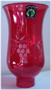 Crimson Vine Glass Lamp Shade