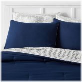 Navy/Gray Microfiber Bedding Set