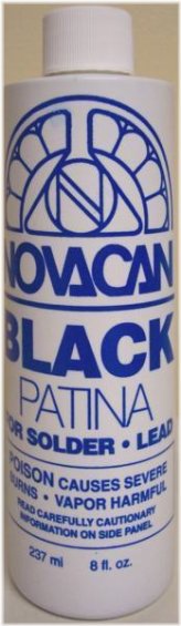 Blackening Solution for Stained Glass Lead & Solder - 8 oz