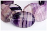 Purple Fluorite Oval Gemstone Beads