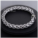 Silver Tone Wheat Chain Bracelet