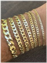 Cuban Link Bracelet in 14k Gold Plated Sterling Silver