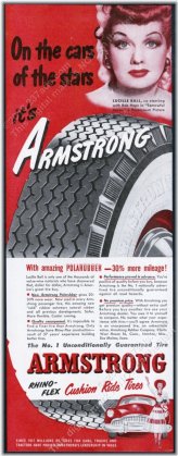 Vintage Lucille Ball Tire Ad