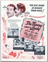 Silver Screen Treasures: Lucille Ball in 'DuBarry was a Lady' Vintage Print Ad