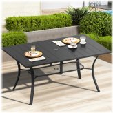 Rustic Oak Outdoor Dining Table