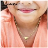 Golden Heart Initial Necklace