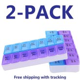 Seven-Day Dual Dose Pill Organizer Set