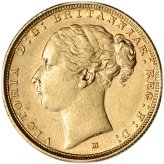 Victoria's Young Gold Sovereign from Melbourne Mint - Random Date