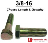 Yellow Zinc Hex Cap Bolt - Grade 8 Hardened