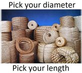 Manila and Jute Climbing and Caving Ropes in Various Sizes