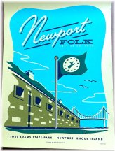 Newport Folk Festival 2023 Limited Edition Poster featuring Billy Strings and Jason Isbell