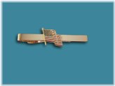 Patriotic Tie Bar with American Flag Design - Made in the USA