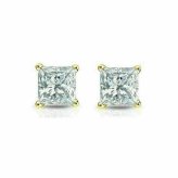 Golden Square Sparkle Earrings