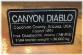 Stellar Canyon Aluminum Display Label
