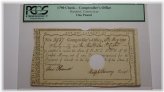 Connecticut Comptroller's Office Colonial Currency Note - 1790 One Pound by Pomeroy