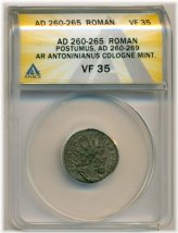 Postumus AR Antoninianus - Cologne VF35