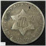 1852 Silver Three Cent Piece