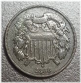 Civil War Era Shield Two Cent Coin