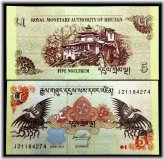 Bhutanese Ngultrum Banknote