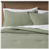 Washed Waffle Weave Comforter & Sham Set