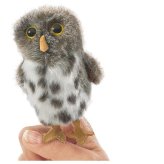 Whimsical Winged Owl Finger Puppet