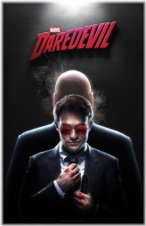 Classic Marvel Hero Poster - Featuring Charlie Cox as Daredevil