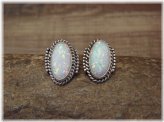 Southwest Opal Silver Post Earrings