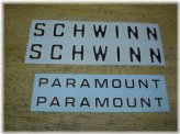 Vintage Schwinn Paramount Decal Set