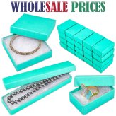 Teal Treasure Boxes with Soft Cotton Padding - Available in 11 Sizes