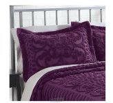 Chenille Purple Textured Pillow Sham