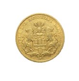 German Hamburg 1880J Gold 20 Mark AU Coin