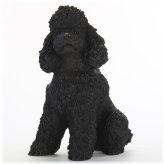 Elegant Ebony Poodle Sculpture