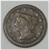 Copper Braided Hair Antique Coin