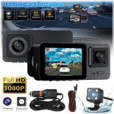 Triple Lens Vehicle Video Recorder with G-Sensor