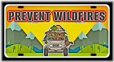 Smokey Bear Metal License Plate Sign