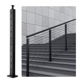 Black Angled Stair Railing Post