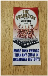 The Producers St. James Theatre Brochure Collection