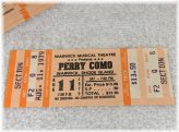 Warwick Musical Theatre Ticket - Perry Como 1979
