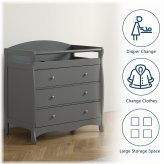 Diaper Changing Station with Storage and Safety Features